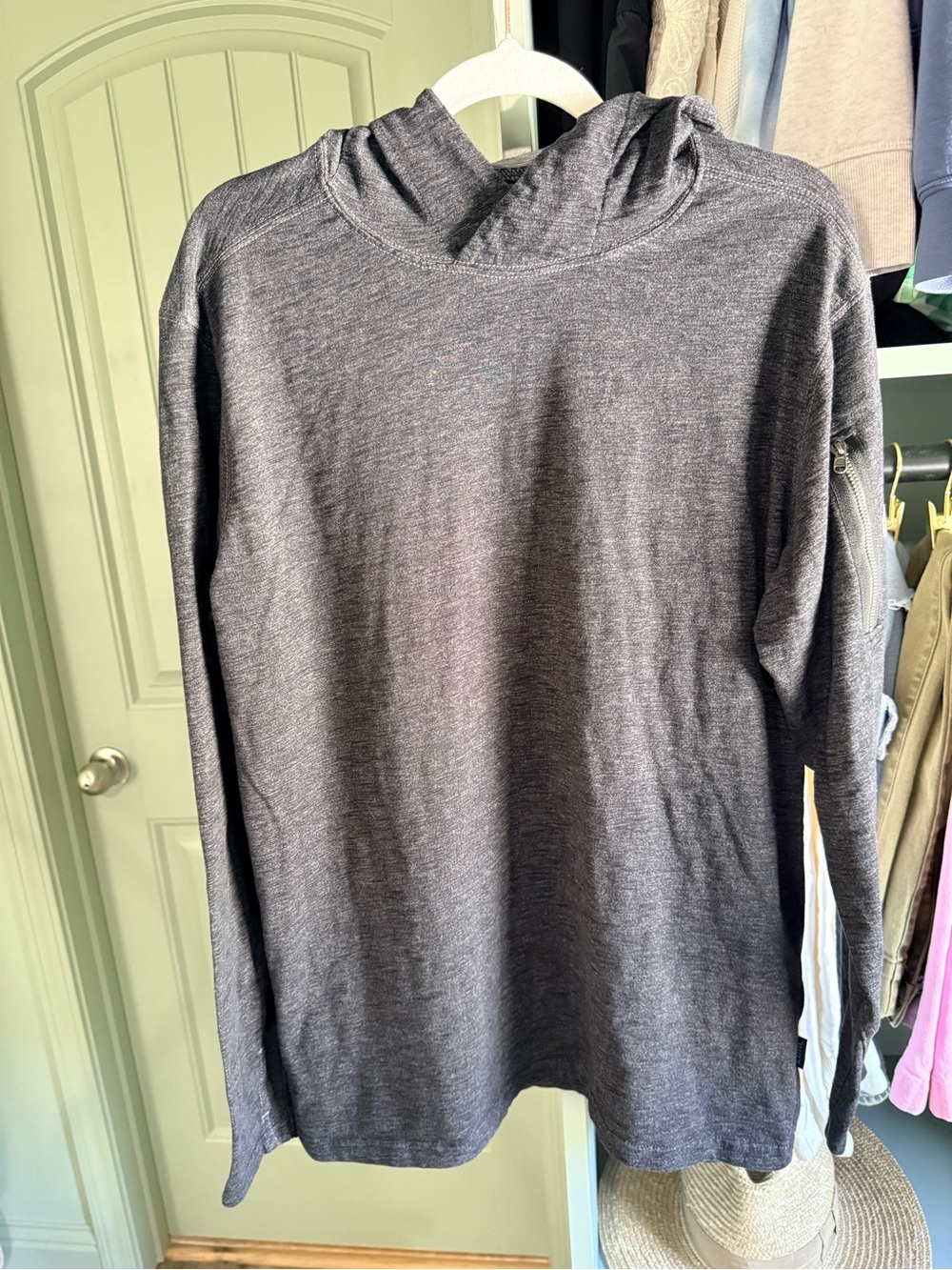 Kuhl Men's Dark Gray Hooded Long-Sleeve Shirt